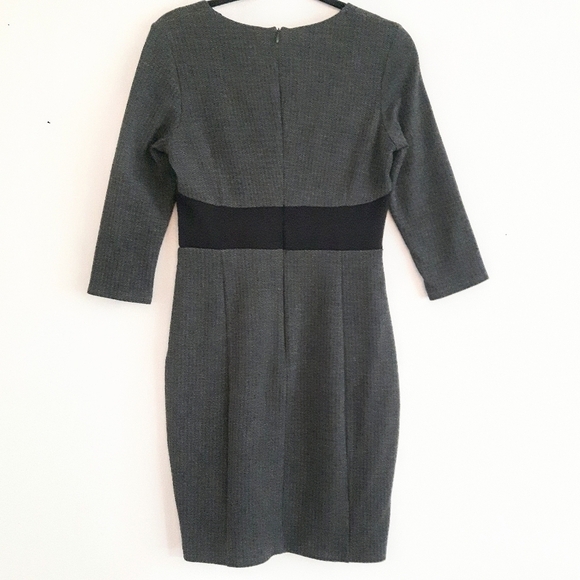 ESPRIT Herringbone Soft Knit Form Fitting Stretch Fit Dress Sz Med Mini/Midi - Picture 4 of 13